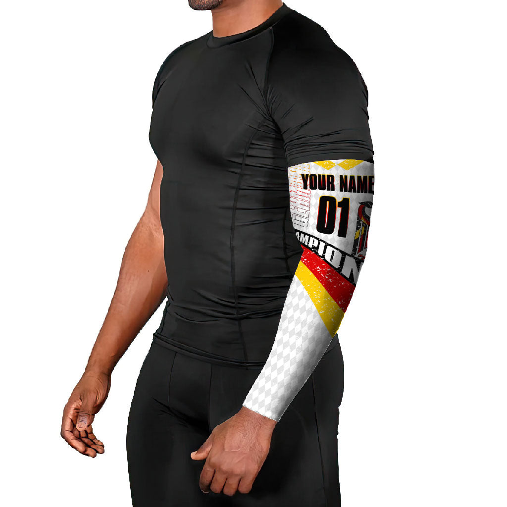 Personalized Germany Football Bear Mascot Arm Sleeves Germany Flag Eagle Shield Distressed Comic Art