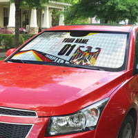 Personalized Germany Football Bear Mascot Auto Sun Shade Germany Flag Eagle Shield Distressed Comic Art