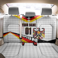 Personalized Germany Football Bear Mascot Back Car Seat Cover Germany Flag Eagle Shield Distressed Comic Art