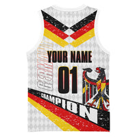 Personalized Germany Football Bear Mascot Basketball Jersey Germany Flag Eagle Shield Distressed Comic Art
