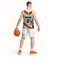 Personalized Germany Football Bear Mascot Basketball Jersey Germany Flag Eagle Shield Distressed Comic Art