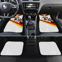 Personalized Germany Football Bear Mascot Car Mats Germany Flag Eagle Shield Distressed Comic Art