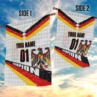 Personalized Germany Football Bear Mascot Garden Flag Germany Flag Eagle Shield Distressed Comic Art