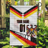 Personalized Germany Football Bear Mascot Garden Flag Germany Flag Eagle Shield Distressed Comic Art