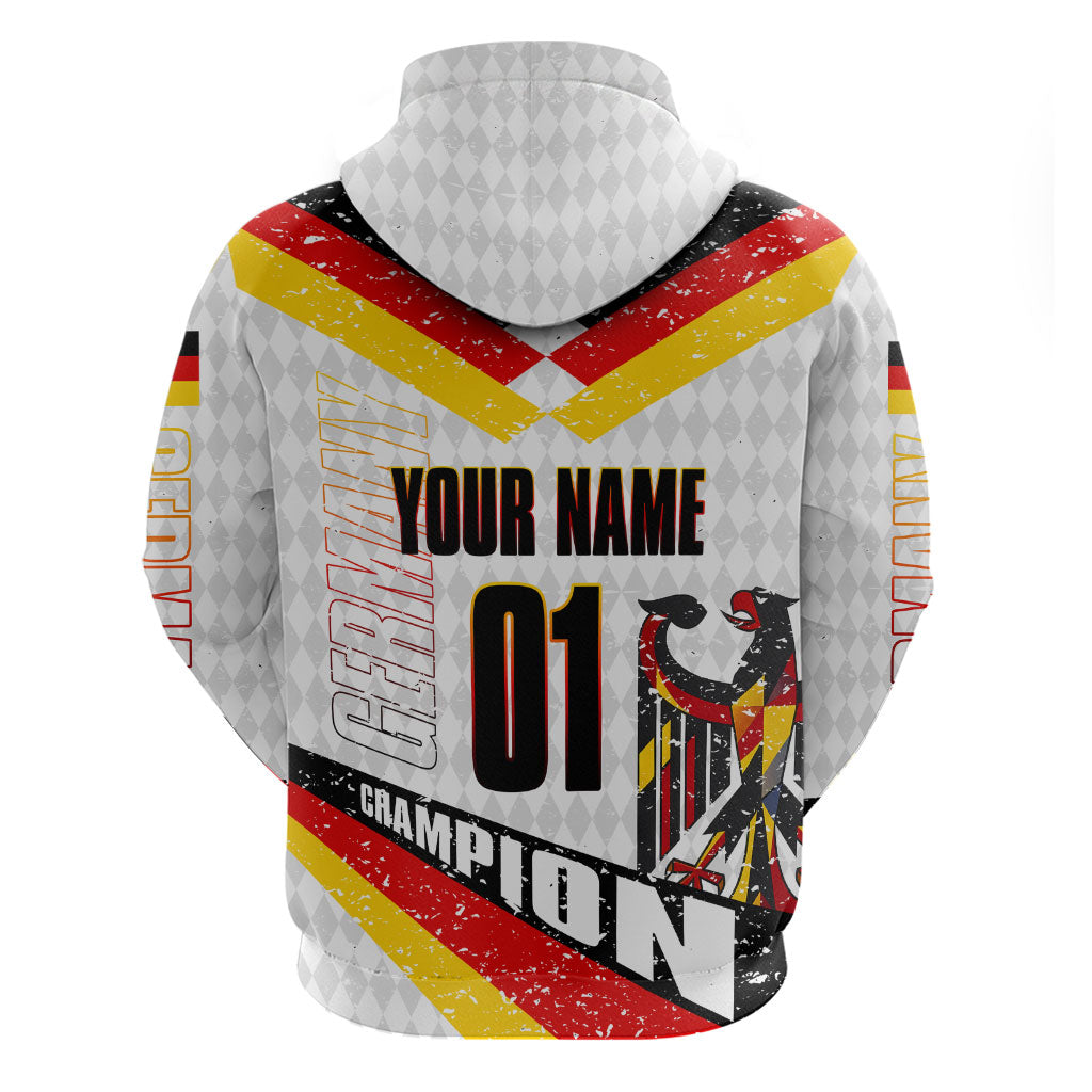 Personalized Germany Football Bear Mascot Hoodie Germany Flag Eagle Shield Distressed Comic Art