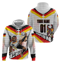 Personalized Germany Football Bear Mascot Hoodie Germany Flag Eagle Shield Distressed Comic Art