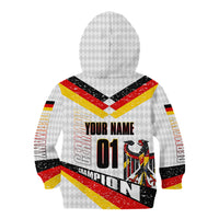 Personalized Germany Football Bear Mascot Kid Hoodie Germany Flag Eagle Shield Distressed Comic Art