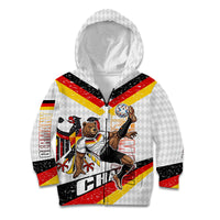 Personalized Germany Football Bear Mascot Kid Hoodie Germany Flag Eagle Shield Distressed Comic Art