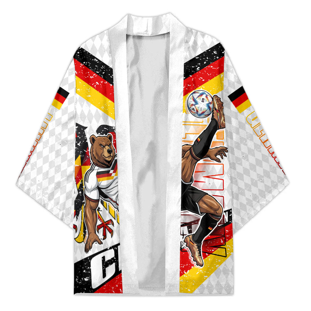Personalized Germany Football Bear Mascot Kimono Germany Flag Eagle Shield Distressed Comic Art