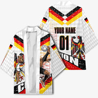 Personalized Germany Football Bear Mascot Kimono Germany Flag Eagle Shield Distressed Comic Art