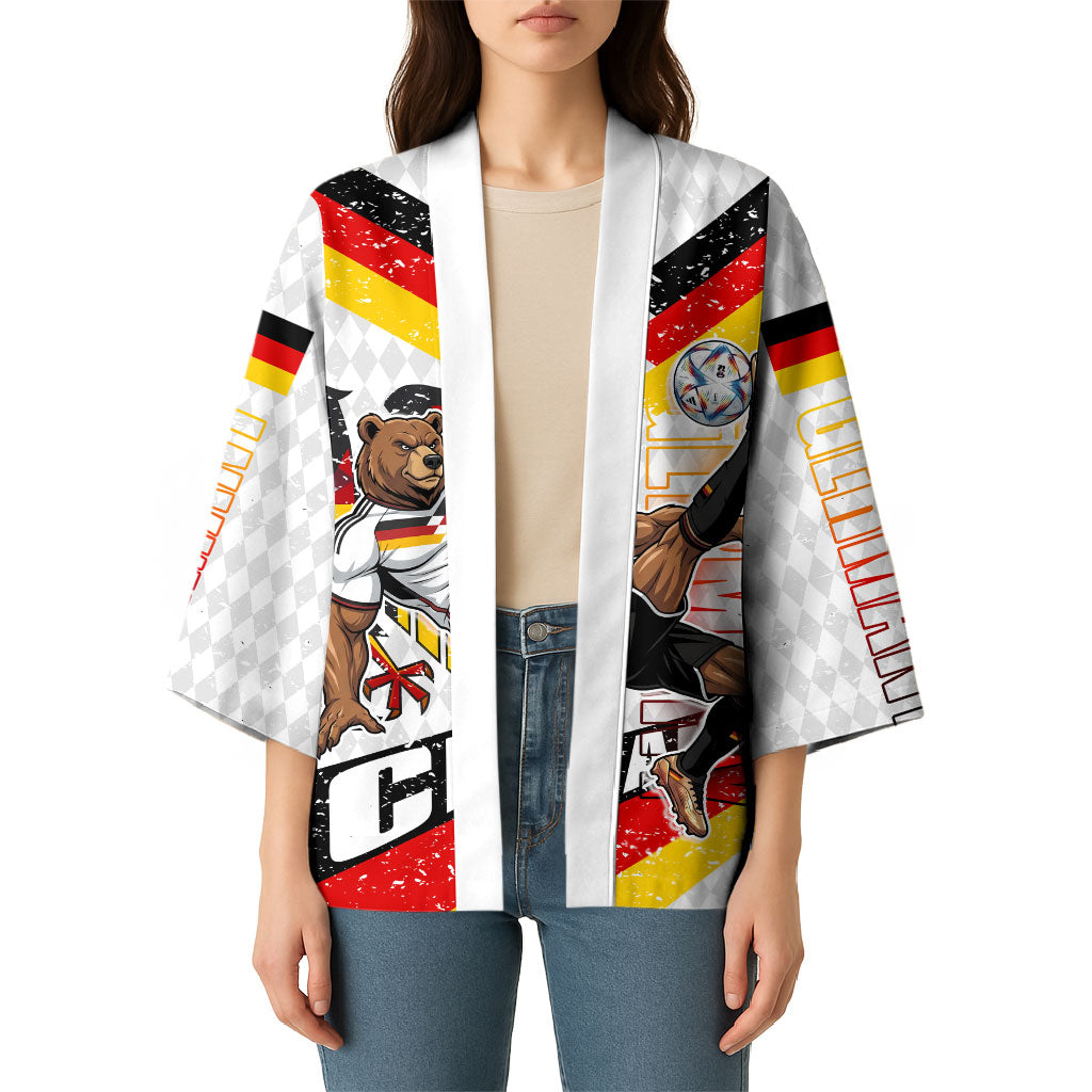 Personalized Germany Football Bear Mascot Kimono Germany Flag Eagle Shield Distressed Comic Art