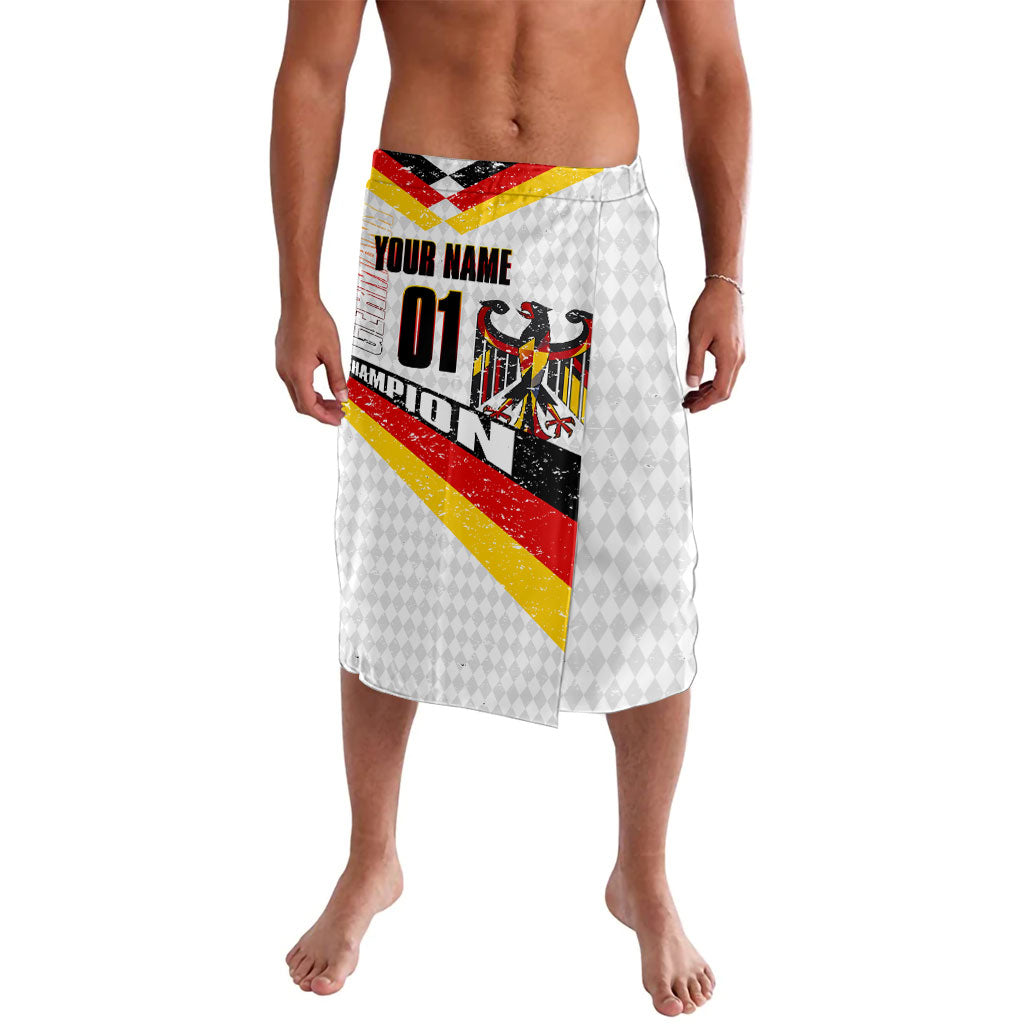 Personalized Germany Football Bear Mascot Lavalava Germany Flag Eagle Shield Distressed Comic Art