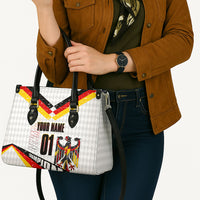 Personalized Germany Football Bear Mascot Leather Bag Germany Flag Eagle Shield Distressed Comic Art