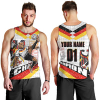 Personalized Germany Football Bear Mascot Men Tank Top Germany Flag Eagle Shield Distressed Comic Art