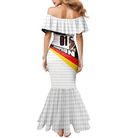 Personalized Germany Football Bear Mascot Mermaid Dress Germany Flag Eagle Shield Distressed Comic Art