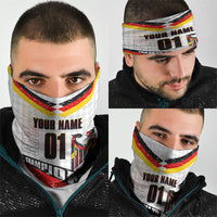 Personalized Germany Football Bear Mascot Neck Gaiter Germany Flag Eagle Shield Distressed Comic Art