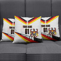 Personalized Germany Football Bear Mascot Pillow Cover Germany Flag Eagle Shield Distressed Comic Art