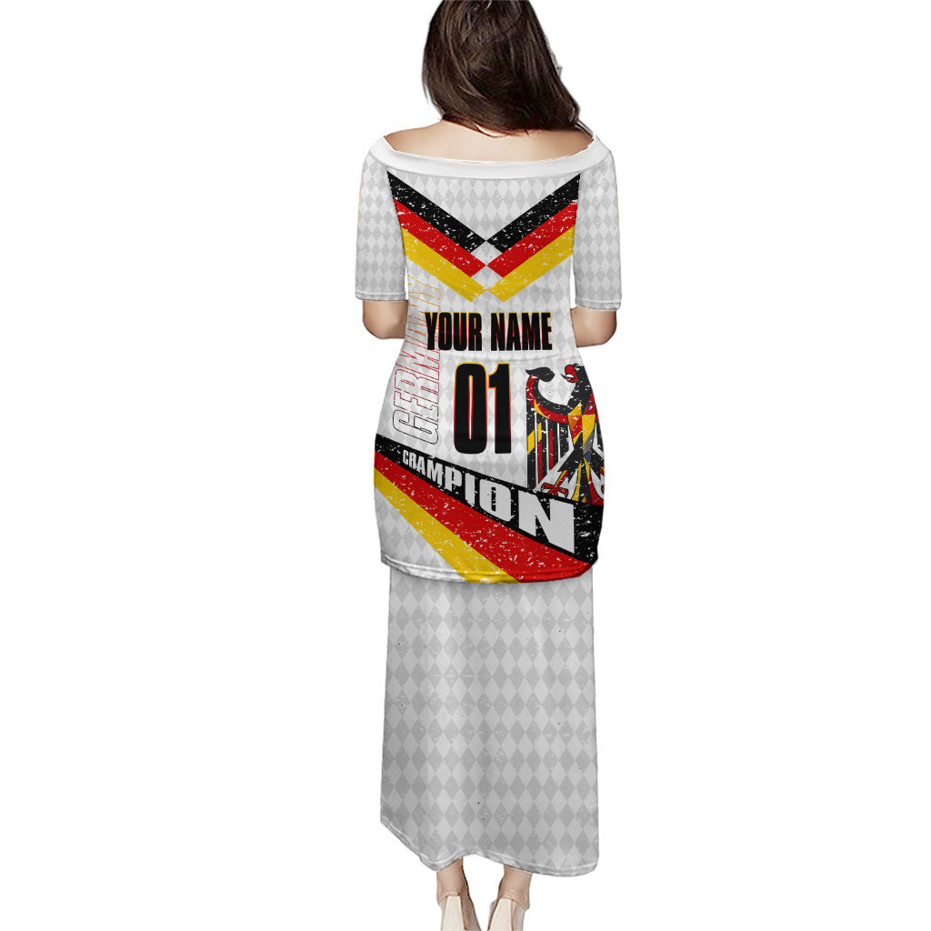 Personalized Germany Football Bear Mascot Puletasi Germany Flag Eagle Shield Distressed Comic Art