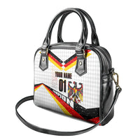 Personalized Germany Football Bear Mascot Shoulder Handbag Germany Flag Eagle Shield Distressed Comic Art