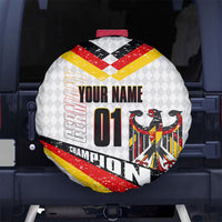 Personalized Germany Football Bear Mascot Spare Tire Cover Germany Flag Eagle Shield Distressed Comic Art