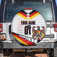 Personalized Germany Football Bear Mascot Spare Tire Cover Germany Flag Eagle Shield Distressed Comic Art