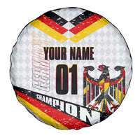 Personalized Germany Football Bear Mascot Spare Tire Cover Germany Flag Eagle Shield Distressed Comic Art