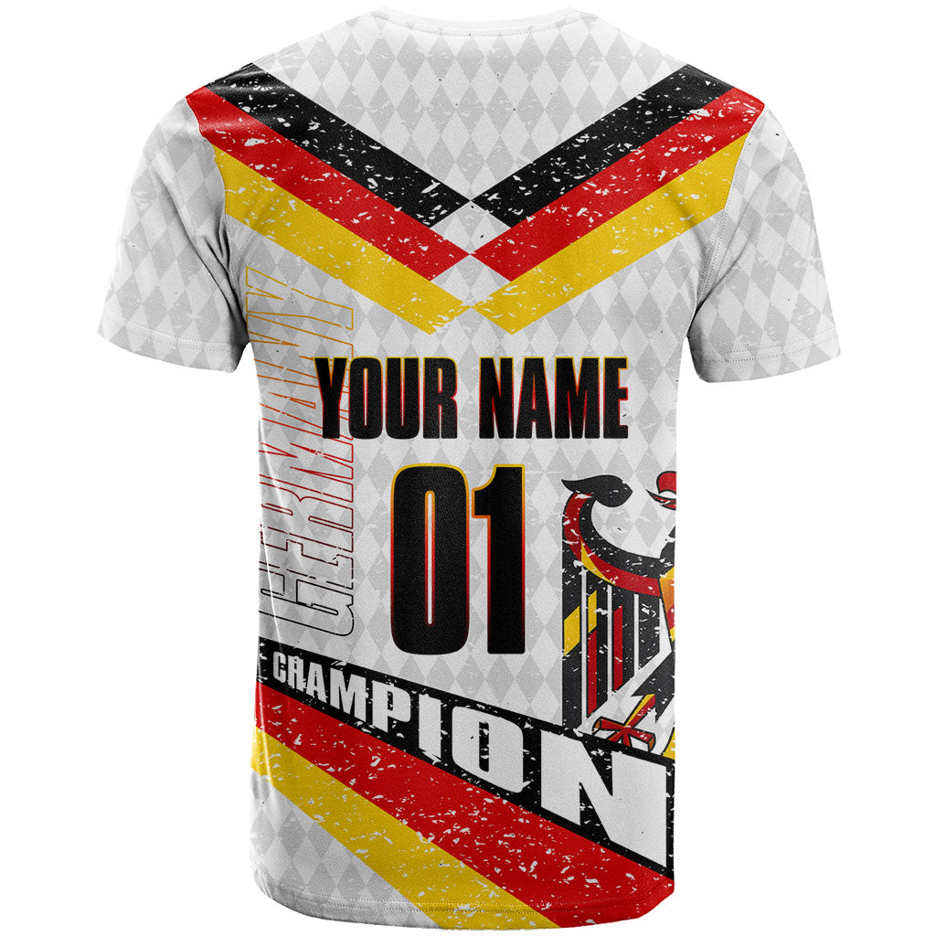 Personalized Germany Football Bear Mascot T Shirt Germany Flag Eagle Shield Distressed Comic Art
