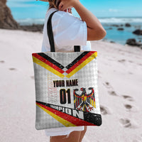 Personalized Germany Football Bear Mascot Tote Bag Germany Flag Eagle Shield Distressed Comic Art