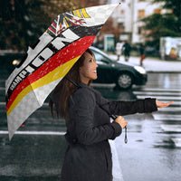 Personalized Germany Football Bear Mascot Umbrella Germany Flag Eagle Shield Distressed Comic Art