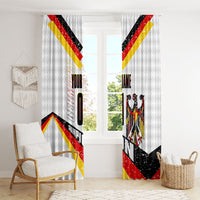 Personalized Germany Football Bear Mascot Window Curtain Germany Flag Eagle Shield Distressed Comic Art