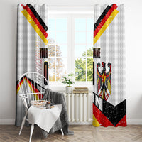 Personalized Germany Football Bear Mascot Window Curtain Germany Flag Eagle Shield Distressed Comic Art