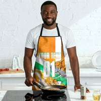 Personalized Ivory Coast Football Apron Elephant Mascot Flag - Comic Style Graphic