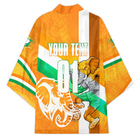 Personalized Ivory Coast Football Kimono Elephant Mascot Flag - Comic Style Graphic