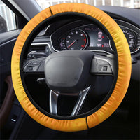 Ivory Coast Football Steering Wheel Cover Elephant Mascot Flag - Comic Style Graphic