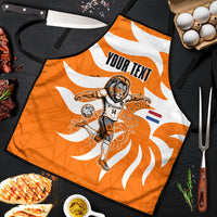 Personalized Netherlands Football Lion Mascot Apron Dutch Orange Flag Windmill Symbol Comic