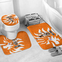 Personalized Netherlands Football Lion Mascot Bathroom Set Dutch Orange Flag Windmill Symbol Comic