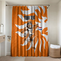 Personalized Netherlands Football Lion Mascot Bathroom Set Dutch Orange Flag Windmill Symbol Comic
