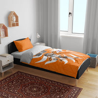 Personalized Netherlands Football Lion Mascot Bedding Set Dutch Orange Flag Windmill Symbol Comic