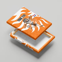 Personalized Netherlands Football Lion Mascot Canvas Wall Art Dutch Orange Flag Windmill Symbol Comic