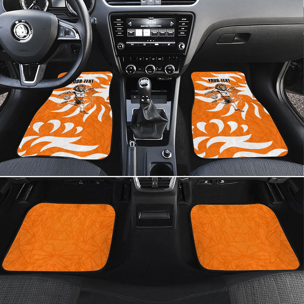 Personalized Netherlands Football Lion Mascot Car Mats Dutch Orange Flag Windmill Symbol Comic
