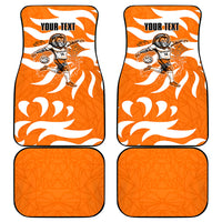 Personalized Netherlands Football Lion Mascot Car Mats Dutch Orange Flag Windmill Symbol Comic