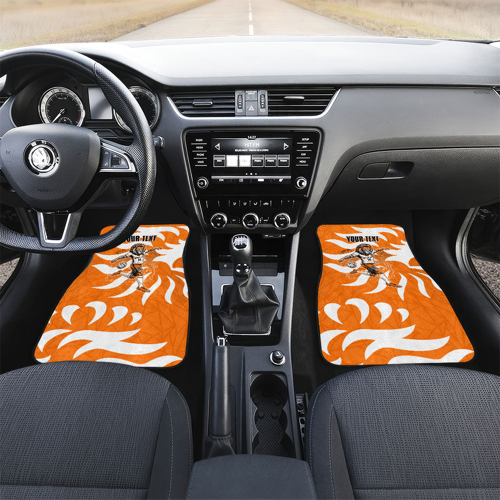 Personalized Netherlands Football Lion Mascot Car Mats Dutch Orange Flag Windmill Symbol Comic