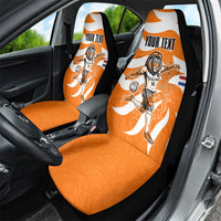 Personalized Netherlands Football Lion Mascot Car Seat Cover Dutch Orange Flag Windmill Symbol Comic