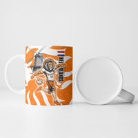 Personalized Netherlands Football Lion Mascot Ceramic Mug Dutch Orange Flag Windmill Symbol Comic