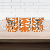 Personalized Netherlands Football Lion Mascot Ceramic Mug Dutch Orange Flag Windmill Symbol Comic