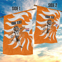 Personalized Netherlands Football Lion Mascot Garden Flag Dutch Orange Flag Windmill Symbol Comic
