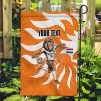 Personalized Netherlands Football Lion Mascot Garden Flag Dutch Orange Flag Windmill Symbol Comic
