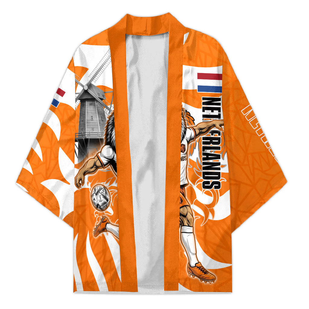 Personalized Netherlands Football Lion Mascot Kimono Dutch Orange Flag Windmill Symbol Comic