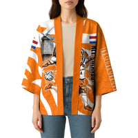 Personalized Netherlands Football Lion Mascot Kimono Dutch Orange Flag Windmill Symbol Comic