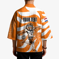 Personalized Netherlands Football Lion Mascot Kimono Dutch Orange Flag Windmill Symbol Comic